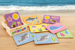 Memory animaux marins - Silhouettes en bois - 10doigts.fr