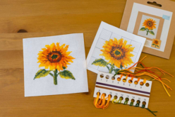 MINI Kit points de croix : Tournesol - Kits Mercerie - 10doigts.fr