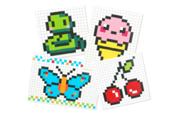 Maxi lot - 5000 gommettes Pixel Art + 10 grilles - Kits créatifs gommettes – 10doigts.fr - 2
