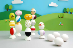 Oeufs en plastique 4 cm - 12 pièces - Oeufs de Pâques créatif - 10doigts.fr