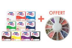 FIMO : Kit de 10 couleurs classiques + CADEAU - Fimo Soft – 10doigts.fr