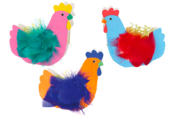 Kit corbeilles poules à décorer - 6 pièces - Kits créatifs Pâques – 10doigts.fr
