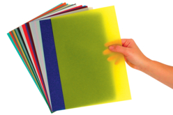 Papier calque, effet vitrail - 10 couleurs assorties - Papiers et Carnets – 10doigts.fr