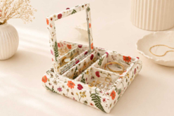 Papier Décopatch fleurs - boite bois - Papiers Décopatch - 10doigts.fr - 2