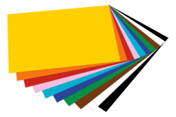 Papier fin coloré 130gr/m²  - 50 x 70 cm - 10 feuilles