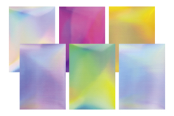 Papier couleurs irridescentes - 12 feuilles - Papier effet brillant – 10doigts.fr