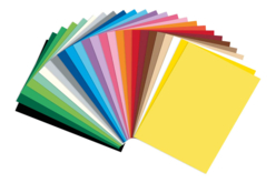Papier épais multicolore, 25 x 35 cm - 25 feuilles - Papiers colorés – 10doigts.fr