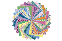 Papier Origami Géométriques - 60 feuilles - Papiers Origami – 10doigts.fr