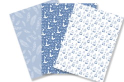 Papiers Gluepatch Bleu - 3 feuilles - Papiers Vernis-collage – 10doigts.fr