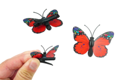 Papillons 3D sur pinces - 6 pièces - Décorations à coller – 10doigts.fr - 2