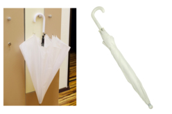 Parapluie blanc à décorer - Taille enfant - Plastique Opaque – 10doigts.fr - 2