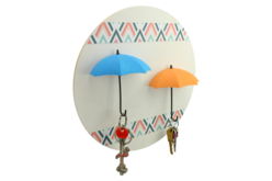 Parapluies porte-clés à décorer - 3 pièces - Plastique Opaque – 10doigts.fr