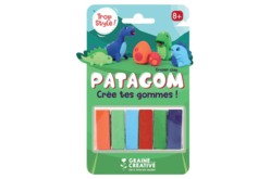 Pâtes à modeler PATAGOM Dinosaures - 6 couleurs - Patagom – 10doigts.fr