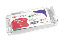 pâte à modeler blanche 10 doigts 1 kg - Pâtes à modeler autodurcissantes - 10doigts.fr