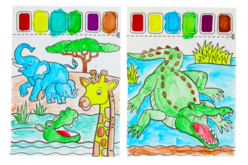 peinture numéro de la savane - Peinture aquarelle - 10doigts.fr