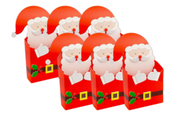 Kit 6 boîtes Père-Noël à monter  - Kits créatifs Noël – 10doigts.fr - 2