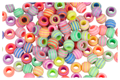 Perles abeilles couleurs pastel - 100 perles - Perles Acrylique – 10doigts.fr - 2