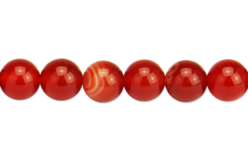 Perles Agate rouge - 48 perles - Pierres Semi précieuses – 10doigts.fr