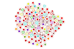 Perles rondes cœur - Environ 300 perles - Perles Acrylique – 10doigts.fr