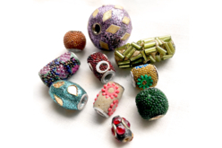 Perles artisanales Bollywood - 10 perles - Bijoux Bohème – 10doigts.fr