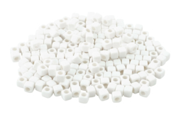 perles cubes blanc - Perles Couleurs Opaques - 10doigts.fr