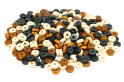 Perles rondelles en bois - 500 perles - Perles Bois – 10doigts.fr