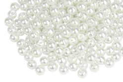 Perles blanches nacrées - Qualité supérieure - Perles Plastique – 10doigts.fr
