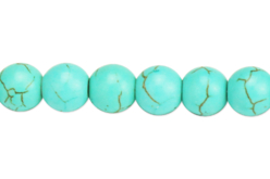 Perles Turquoise - 48 perles - Pierres semi précieuses et minérales – 10doigts.fr