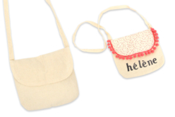 Petit sac à main en coton - 20 x 15 cm - Supports tissus – 10doigts.fr