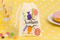 Petite pochette en coton - 13 x 8 cm - Coton, lin - Textiles - 10doigts.fr - 2