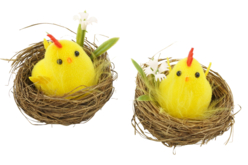 petites poules décoration pâques - Accessoires déco Pâques - 10doigts.fr - 2