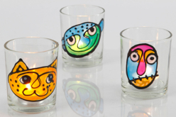 Petits photophores en verre - 12 pièces - Supports en Verre - 10doigts.fr