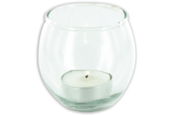 Photophores boule en verre - 12 pièces - Supports en Verre - 10doigts.fr