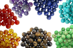 Perles gemmes naturelles  - Rang de 48 perles - Perles Naturelles – 10doigts.fr