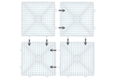 Plaque carrée pour perles à repasser XXL - Perles Fusibles 1 cm – 10doigts.fr - 2