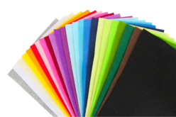 Feutrine 20 x 30 cm - 24 couleurs assorties - Feuilles de feutrine – 10doigts.fr