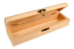 Coffret plumier en bois - 20 x 4.3 cm - Boîtes en bois – 10doigts.fr