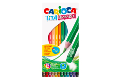 Pochette de 12 crayons de couleur effaçables Carioca