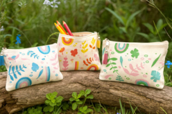 Pochette en coton déco nature - Coton, lin - Textiles - 10doigts.fr - 2