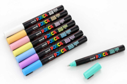 Pochette Posca "soft" - Feutres calibrés et fineliners pour le dessin de précision - 10doigts.fr