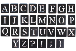 Pochoirs adhésifs repositionnables "Alphabet" - Pochoirs alphabets – 10doigts.fr