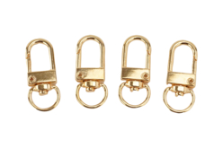 porte clés mousqueton dorés - Clips et mousquetons : les finitions pour vos accessoires DIY - 10doigts.fr