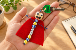 porte clés super papa cadeau fête des pères - Porte-clés et range-clés pour Papa : une idée de cadeau personnalisé - 10doigts.fr