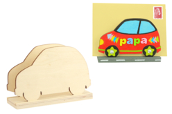 Porte-courrier voiture en bois naturel - Pour le bureau de Papa – 10doigts.fr