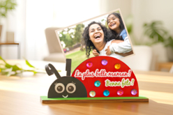 Porte photo coccinelle en bois - 4 pièces - Cadres photos en bois - 10doigts.fr - 2