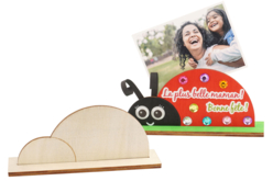Porte photo coccinelle en bois - Cadres photos en bois - 10doigts.fr
