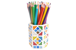 Pot à crayons hexagonal - Pour le bureau de Papa – 10doigts.fr - 2