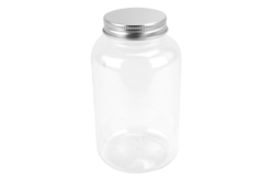Pot en plastique avec couvercle en métal - 500 ml - Plastique Transparent – 10doigts.fr