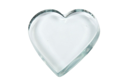 Presse-papier coeur en verre - 10 pièces - Supports en Verre – 10doigts.fr