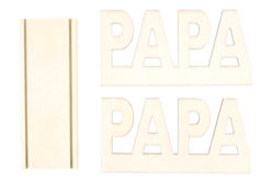 Porte courrier PAPA en bois - Pour le bureau de Papa – 10doigts.fr - 2